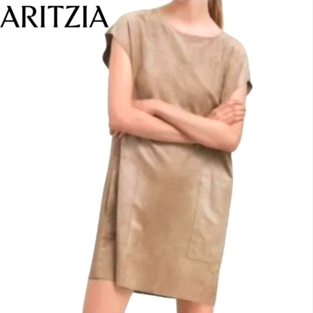 🇨🇦 Aritzia Wilfred Free Camel Nori Dress - Picture 2 of 16